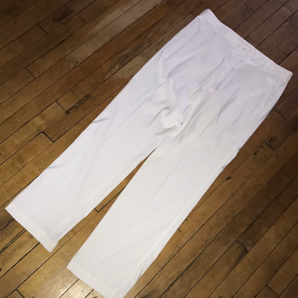 nike golf Men's White Dress Pants - Classic Straight Fit 34/34 EUC